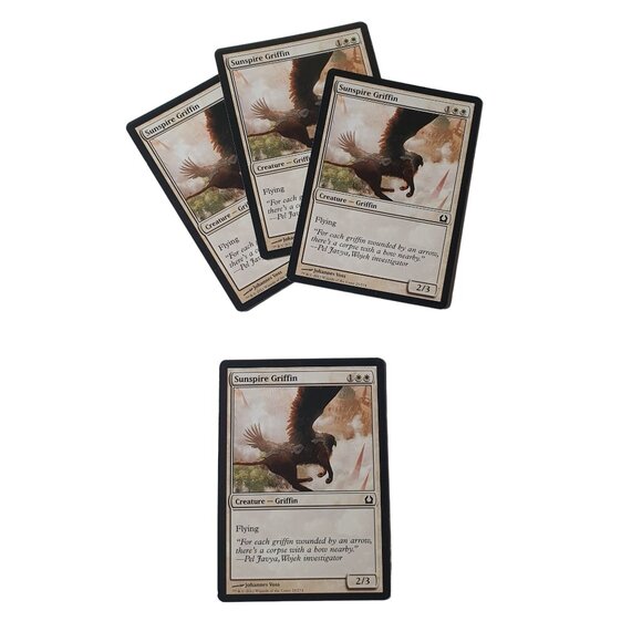 Magic: The Gathering Sunspire Griffin Cards x4 Creature Johannes Voss Wizards - Picture 1 of 3